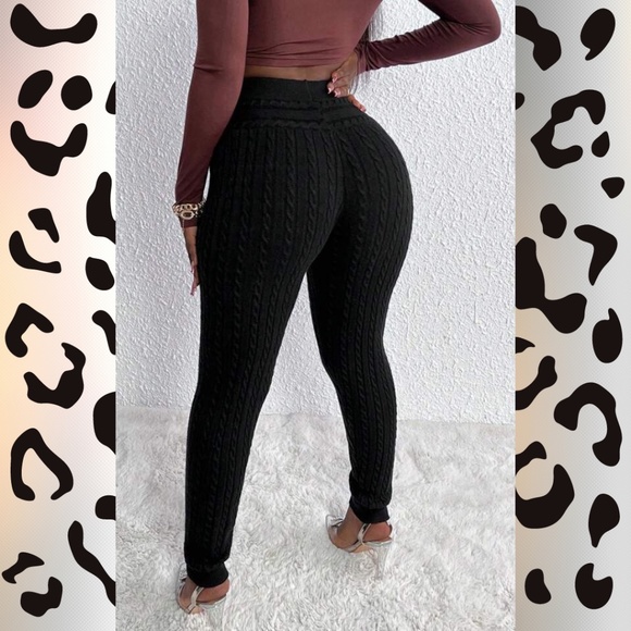 SHEIN Cable Knit Pants - Picture 2 of 8
